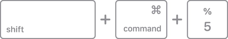 Touches Maj + Commande + 5